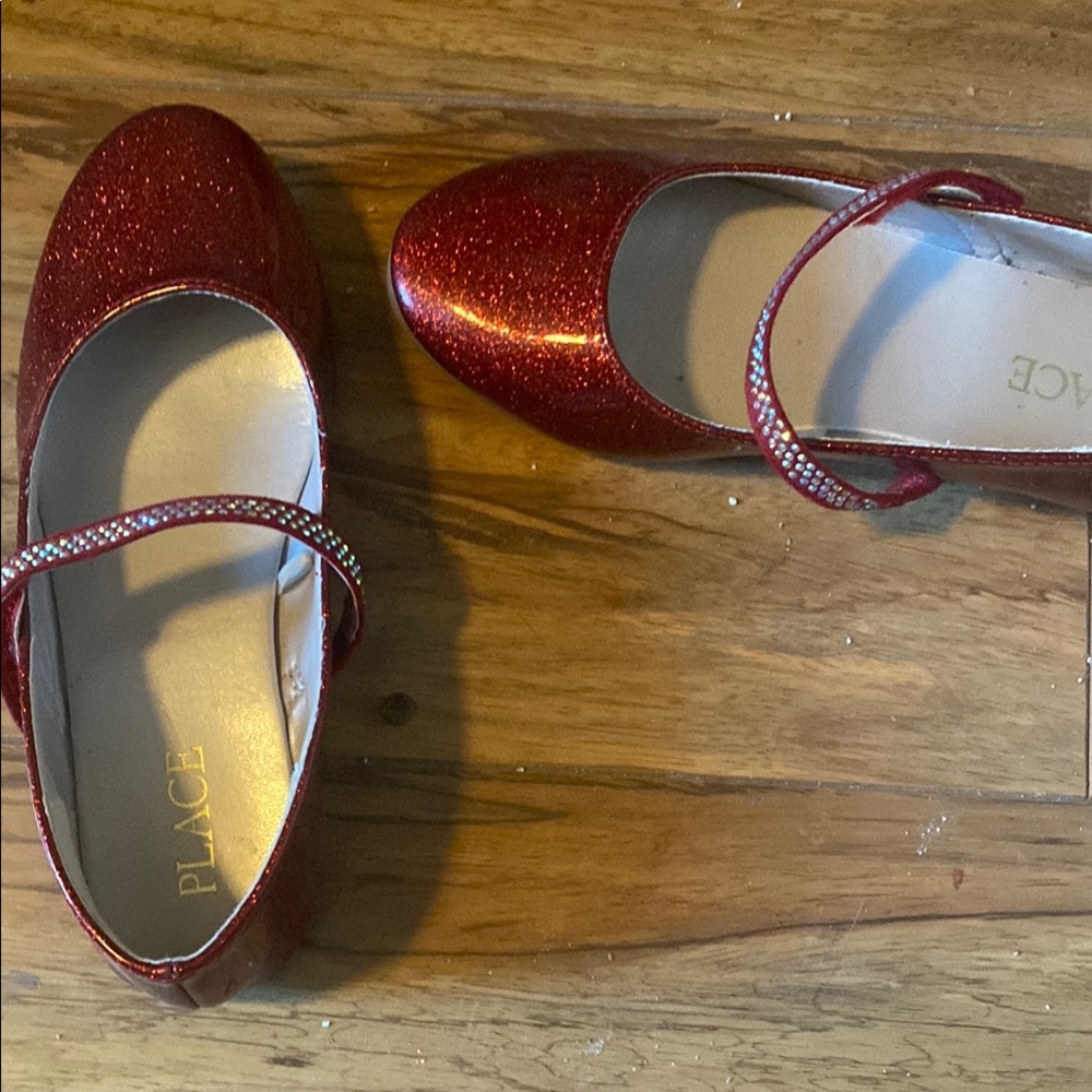 PLACE Kids Red Glitter Shoes